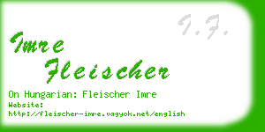 imre fleischer business card